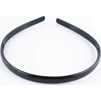 Čelenka Lesklá černá pánská čelenka do vlasů | doplněk do vlasů - 0.7cm