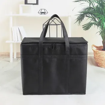 Praktická velká termotaška na jídlo 31L | piknikový box - Černý , 33x20,5x35,5cm