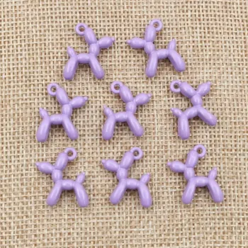 Přívěsek 10 ks Balónkový pes kovový přívěsek mix barev | dekorace - AG3-44