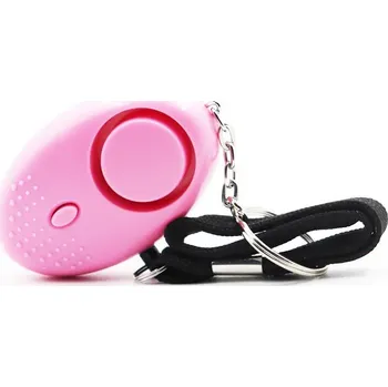 Bojový sport Osobní nouzový alarm 130dB pro ženy a děti | bezpečnostní přívěsek 4 ks - Růžový