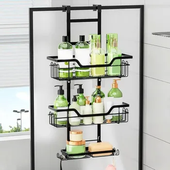 Drátěná police Držák mýdla třípatrový organizér do sprchy | polička