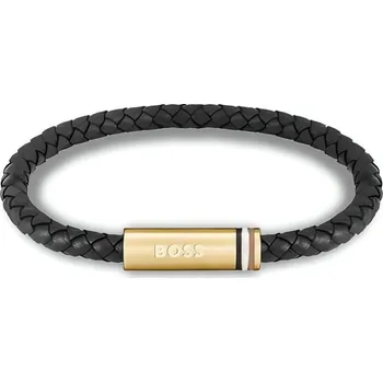 Náramek Stylový kožený náramek Ares Single 1580624 Hugo Boss