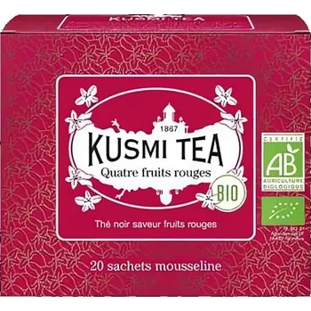 Čaj Four red fruits 20 mušelínových sáčků BIO Kusmi Tea - 40 g