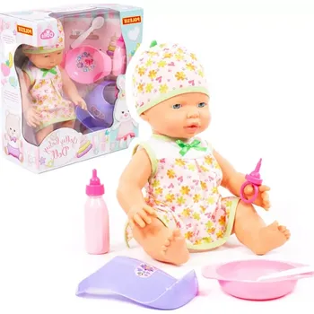 Panenka POLESIE šťastná 35 cm s dudlíkem a vaničkou 3 díly