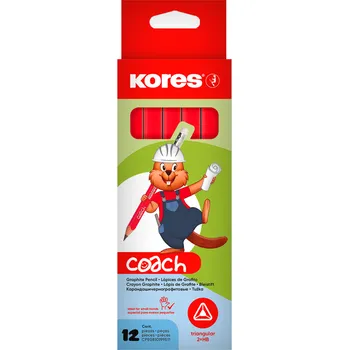 Grafitová tužka Kores Coach Jumbo HB