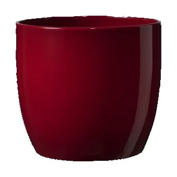 Květináč Keramický květináč Basel lesklý 14 cm bordó