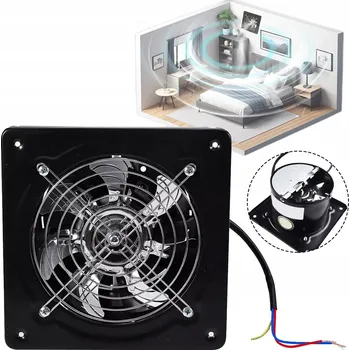 Domácí ventilátor POTRUBNÍ VENTILÁTOR 150 mm PRŮMYSLOVÝ VÝKONNÝ AXIÁLNÍ 2600 ot/min