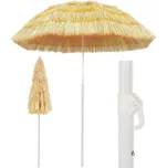 vidaXL Plážový slunečník v havajském stylu 180 cm přírodní