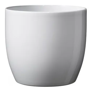 Květináč Keramický květináč Basel lesklý 8 cm bílý