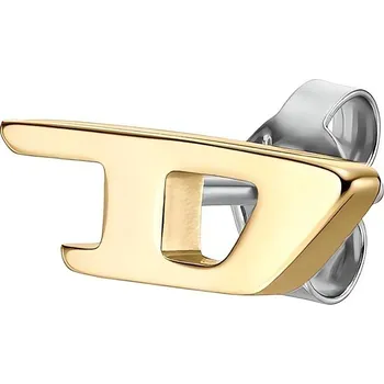 Šperk Pozlacená ocelová single náušnice DX1520710 Diesel