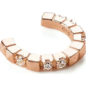 Módní doplněk Moderní bronzová single náušnice se zirkony Cubica RZO037 Rosato