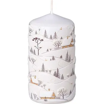 Svíčka Válec 60x110 mm Snowy Poetry, svíčka