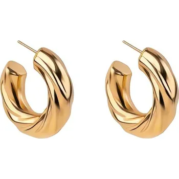 Náušnice Moderní pozlacené kruhy Celeste Gold Earrings MCE250192G Marc Malone