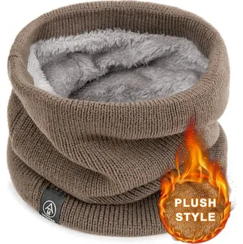 Nákrčník Měkký pletený nákrčník na zimu | sportovní šála - Khaki , 1 KS