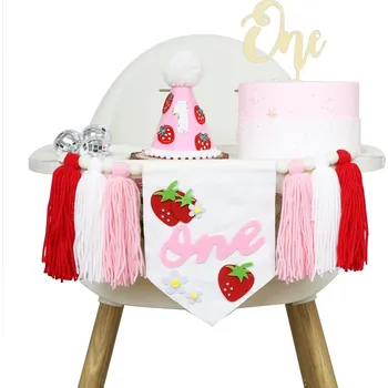 Party dekorace Růžová party dekorace na židli | ozdoba - Jahoda