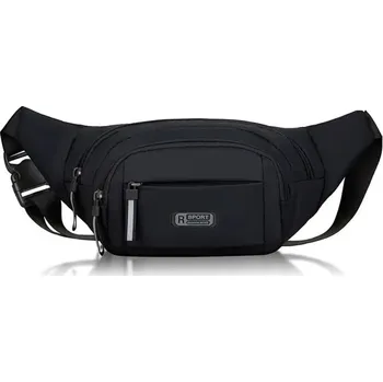 Outdoorové zavazadlo Praktická pánská voděodolná ledvinka | sportovní taška - černý