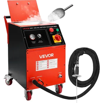 Zahrada Vevor Stroj na čištění suchým ledem, 5 kg, 4 trysky, nastavitelný tlak