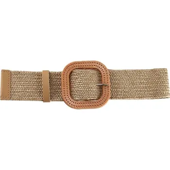 Opasek Letní boho pletený pásek do pasu | dámský opasek, módní doplněk - Khaki styl 2