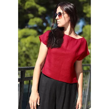 Dámské tričko Lotika Středně dlouhé 100% lněné triko Lotika 1092494