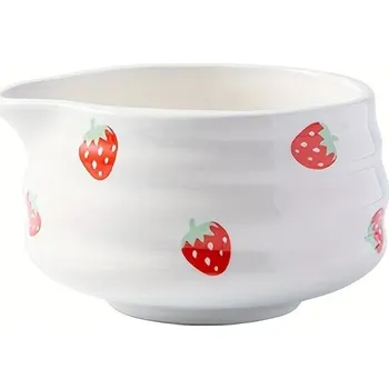 Čajovna Japonská matcha sada s jahodovou miskou | čajový set - Miska s matchou