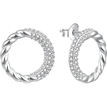 Náušnice Designové stříbrné náušnice se zirkony AGT-E189PW Agato
