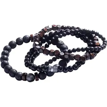 Náramek Sada korálkových náramků s minerálními kameny MCGB5091 Marc Malone