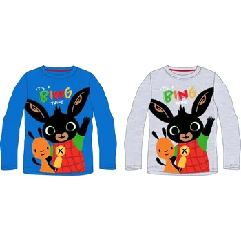 Chlapecké tričko Eplusm Bing chlapecké tričko s dlouhým rukávem Barva: Šedá, Velikost: 104