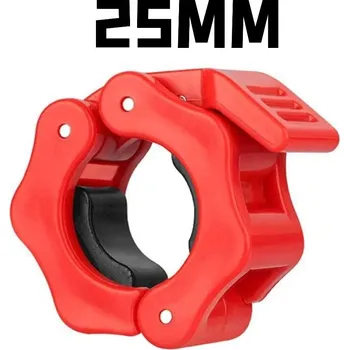 Rychloupínací svorky na činky 25–30 mm | držák závaží, fitness příslušenství - 1 ks Červená 25 mm