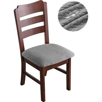 Potah na židli Voděodolný elastický potah na židli | bytový textil - Styl 2 - světle šedá , 8 ks