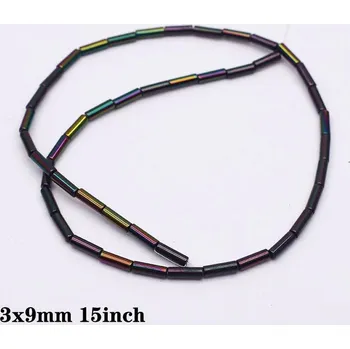 Náramek Hematitové černé korálky tvar srdce | výroba šperků - 4