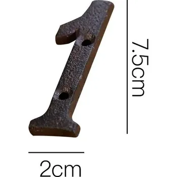 Domovní číslo Kovová písmena a čísla s patinou | domovní cedule, nápis na zeď - 1