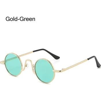 Sluneční brýle Stylové kulaté sluneční brýle hippie | módní brýle - Zlatozelená