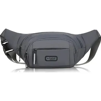 Outdoorové zavazadlo Praktická pánská voděodolná ledvinka | sportovní taška - šedá