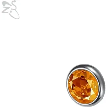 Piercing Barevný titanový dermální piercing s krystalem | tělový šperk - B-3MM