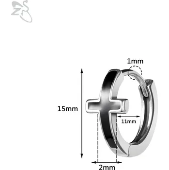 Náušnice Ocelové kruhové náušnice | piercing do ucha 2 ks - Styl 4 , 1 ks