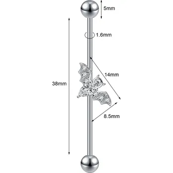 Piercing Ocelový piercing | tělový šperk - Bat Sliver