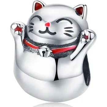 Přívěsek Stříbrný přívěsek pes se zirkonem | přívěsek korálek - AIC022