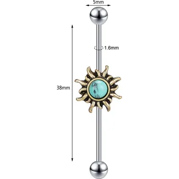 Piercing Ocelový piercing | tělový šperk - SLUNCE