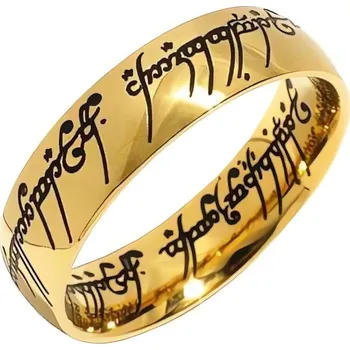 Prsten Pozlacený prsten moci z Pána prstenů Troli / Obvod: 62 mm - 62 mm