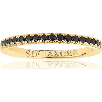 Prsten Pozlacený prsten s černými kubickými zirkony Ellera SJ-R2869-BK-YG Sif Jakobs / Obvod: 50 mm - 50 mm