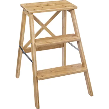 Stolička 5five 3stupňová schůdková stolička 63,5 x 50 cm bambus