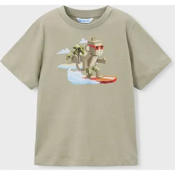 Chlapecké tričko Dětské bavlněné tričko Mayoral 3077.5H.Mini.PPY2 zelená 97X, vel. 104