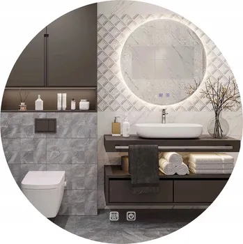 Zrcadlo Zrcadlo Tutumi nástěnné kulaté rám plast 700 x 700 mm