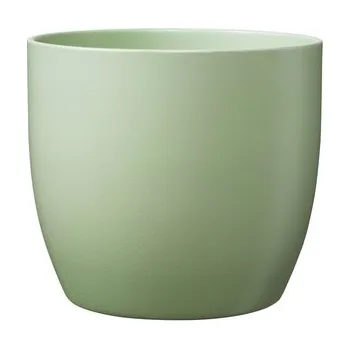 Květináč Keramický květináč Basel matný 8 cm lipově zelený