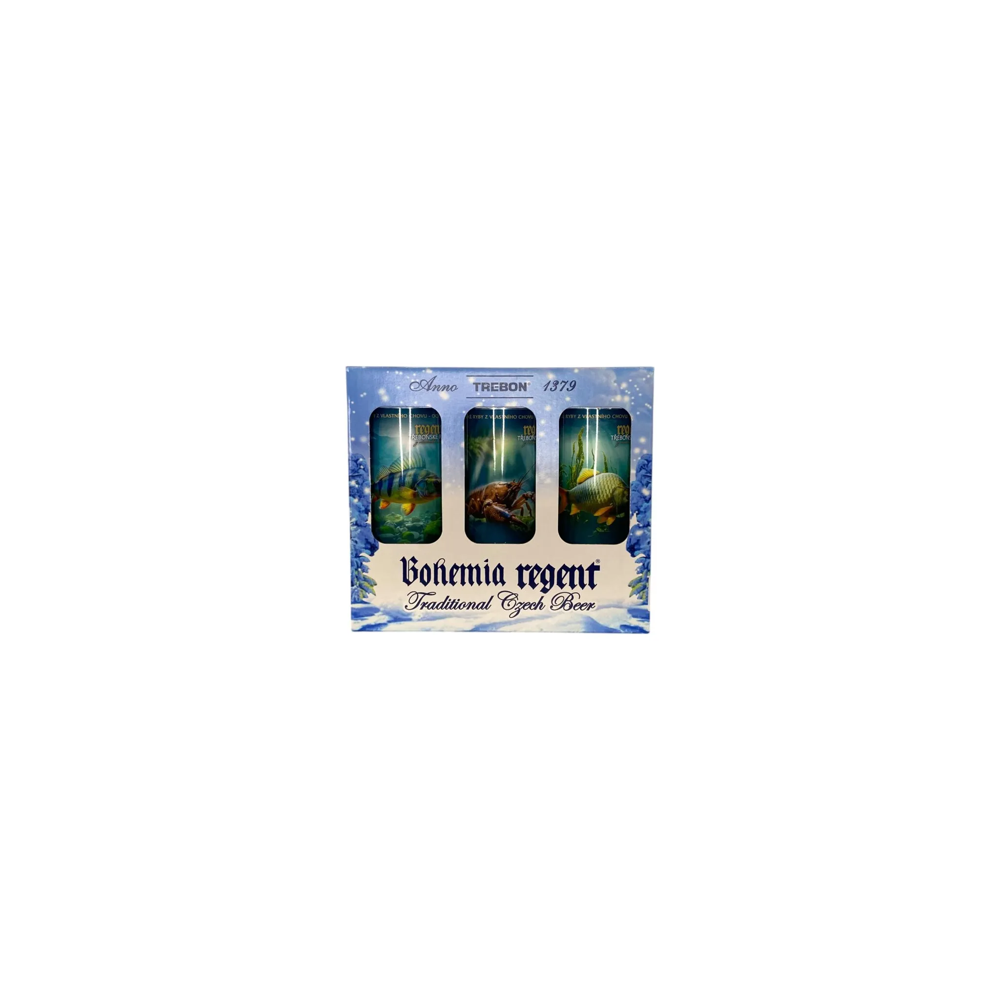 Fotografie 1 - Pivo Pivovar Regent Vodní říše Třeboň mix motivů 12° 6x 0,5 l plech