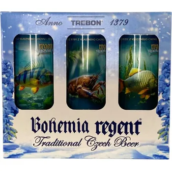 Pivo Pivovar Regent Vodní říše Třeboň mix motivů 12° 6x 0,5 l plech