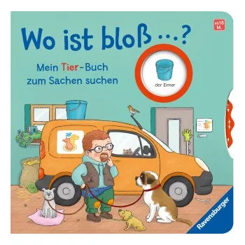 První čtění Wo ist bloß ...? Mein Tier-Buch zum Sachen suchen. Mit lustigen Drehscheiben (Jutta Wetzel)(Leporelo)