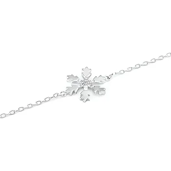 Náramek Stylový stříbrný náramek Vločka AGB638/21 Beneto