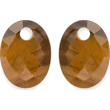 Náušnice Oválné přívěsky na náušnice z tygřího oka EAGEM09-MO Sparkling