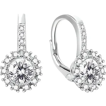 Náušnice Slušivé stříbrné náušnice se zirkony AGUC3552 Agato